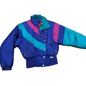 ICONIC 80s Vintage FERA Skiwear color block ski jacket 90s vaporwave Ski Jacket